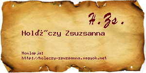 Holéczy Zsuzsanna névjegykártya